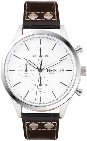 Dress Watch lighthouse congest granular rust affection with Chronograph, 901, 42mm, Brown/Black Leather Strap HMS, Classic Men��s 