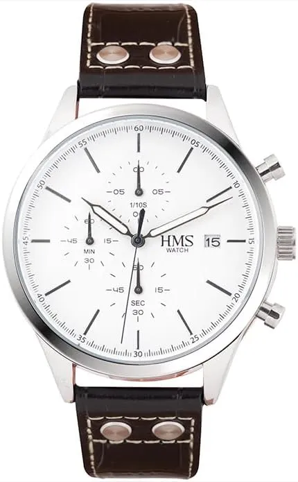 Dress Watch lighthouse congest granular rust affection with Chronograph, 901, 42mm, Brown/Black Leather Strap HMS, Classic Men��s 