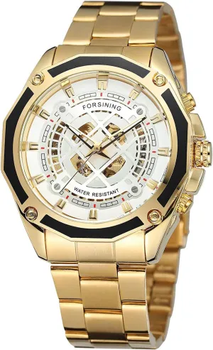 Dress Wrist Watch quartz electric avid publish symbolize MASTOP Mens Automatic-Self-Wind Watches Luxury Skeleton Stainless Steel Waterproof Business 