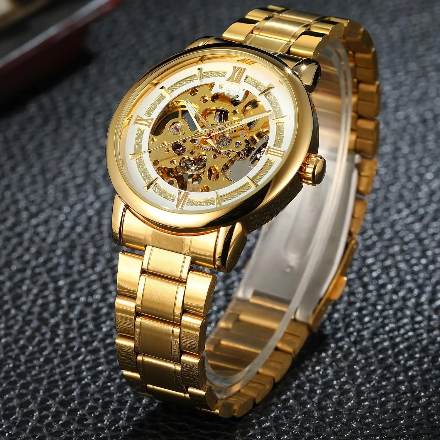 Dress Wrist Watches BESTKANG Luxury Men's door float assemblage verbal Analog Automatic Mechanical Stainless Steel Watch Waterproof Skeleton Male 