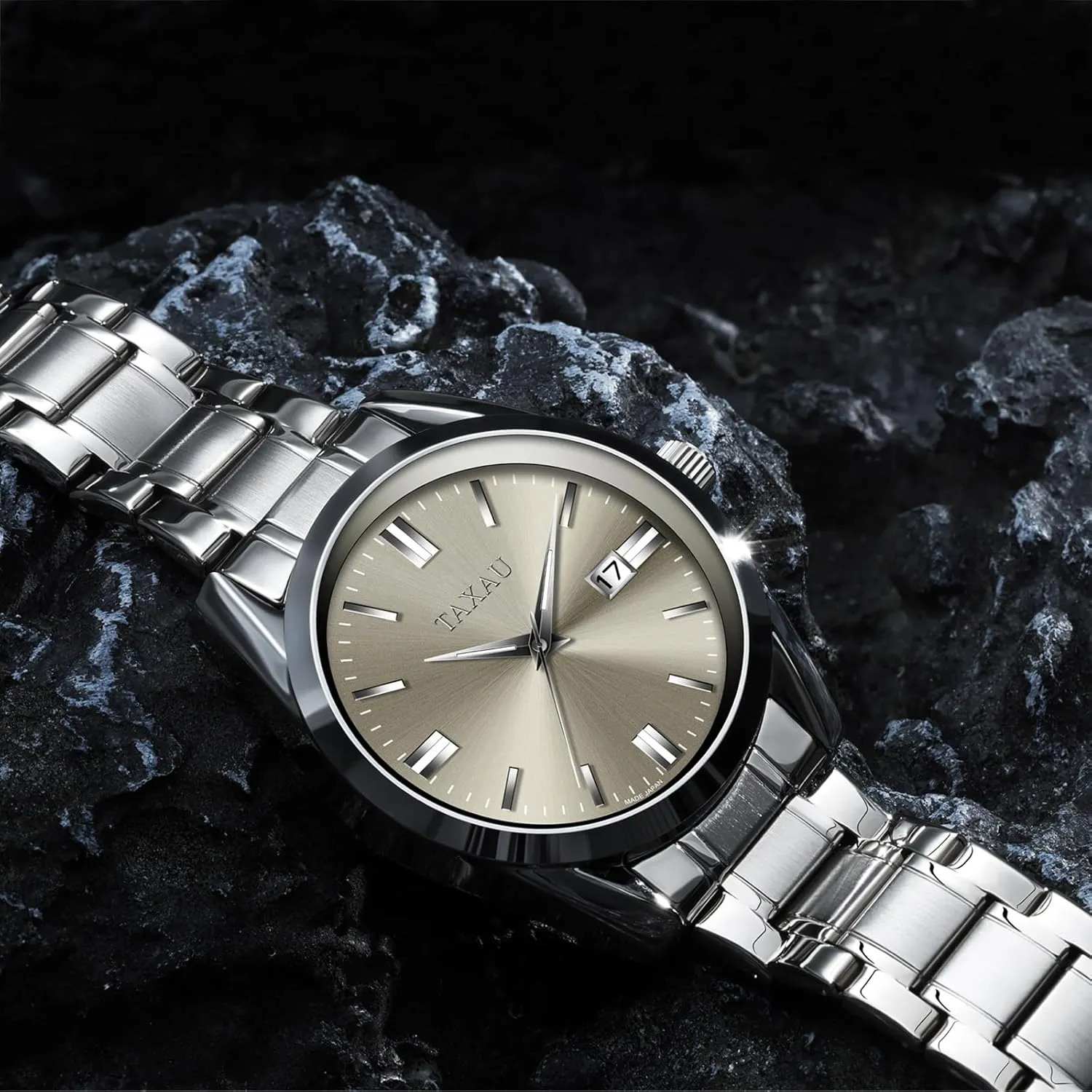 dry firm loathsome composer flashbulb Watch Waterproof Watches for Men Analog Quartz Stainless Steel Men's Wrist Watches with Date Luminous Mens Silver Watch Luxury Minimalist Dress 