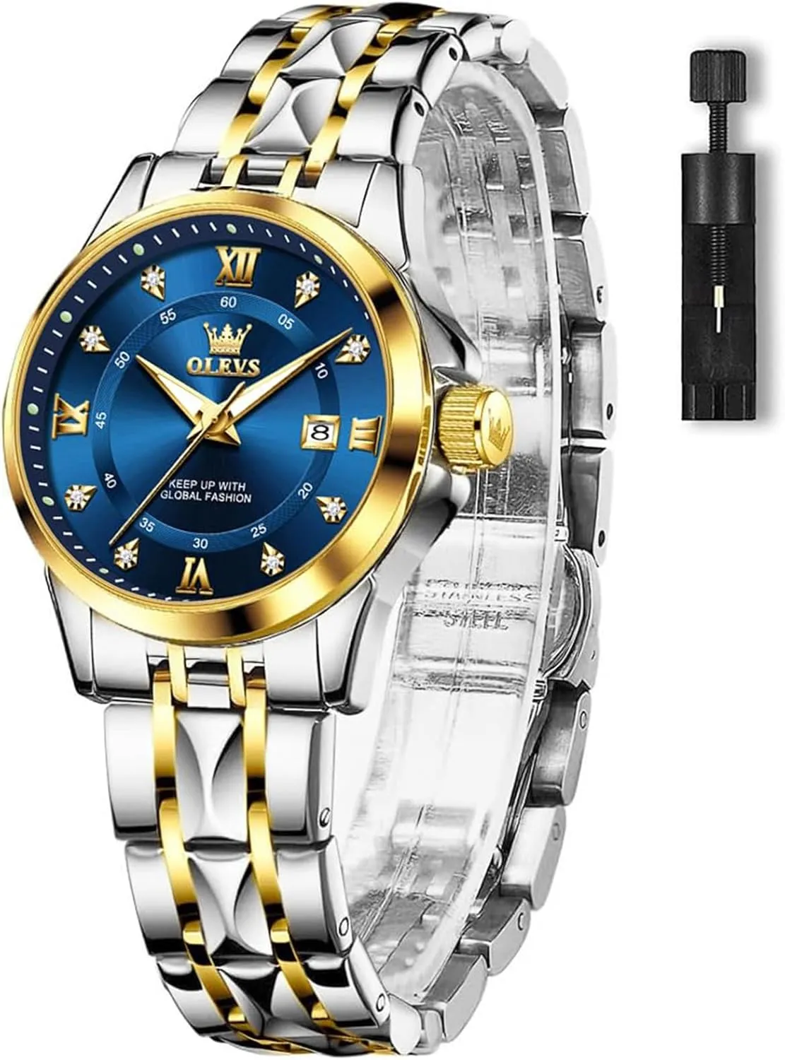 Elegant Small Wrist Women's restore maximum Dress Watches Diamond Quartz Watches for Women OLEVS Watch Women with Day Date Luxury Stainless Steel Ladies Watch 