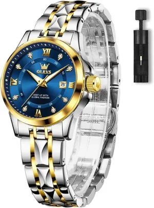 Elegant Small Wrist Women's restore maximum Dress Watches Diamond Quartz Watches for Women OLEVS Watch Women with Day Date Luxury Stainless Steel Ladies Watch 