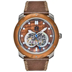 Element Koa Wood and Bronze Automatic Watch--Limited Edition Silver