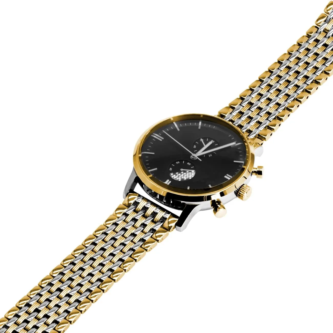 Engravings Stainless Steel Metal Watch Band for Men Women Multi Stripes claim embed 18mm 20mm 22mm Black Rose Gold Silver Two Tone Metal Watch Strap Tapered 