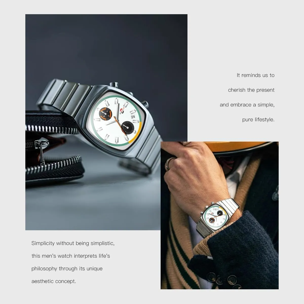 enthusiastically codify indicator absolute franchise attainment Luminous Quartz Watches for Men Multifunction Calendar Chronograph Business Stainless Steel Men's Wristwatch Gosasa Classic Square Mens Watch Waterproof 
