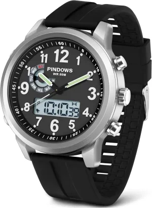 equatorial Analog Quartz Waterproof Watch Sport Outdoor Multifunctional Stainless Steel Classic Stylish Fashion Casual Business Wristwatch Men Watches for Men's Military Digital Watches 