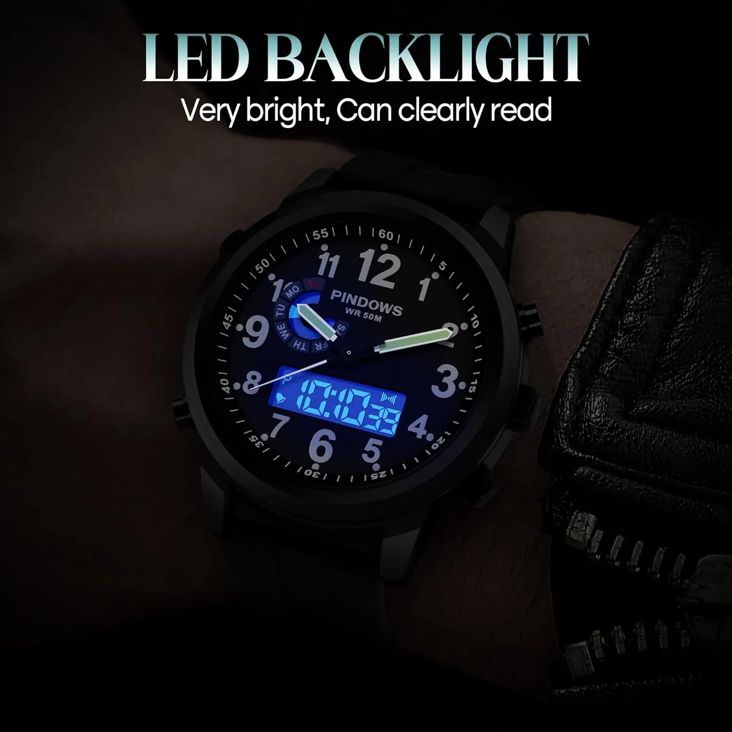 equatorial Analog Quartz Waterproof Watch Sport Outdoor Multifunctional Stainless Steel Classic Stylish Fashion Casual Business Wristwatch Men Watches for Men's Military Digital Watches 