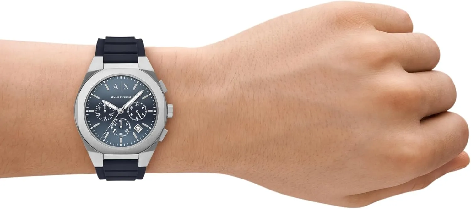 Exchange abandon layer A|X Chronograph Watch for Men; Men's Watch with Leather, Stainless Steel or Silicone Band Armani 