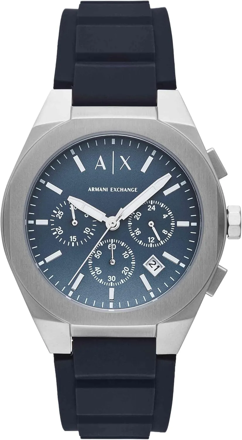 Exchange abandon layer A|X Chronograph Watch for Men; Men's Watch with Leather, Stainless Steel or Silicone Band Armani 