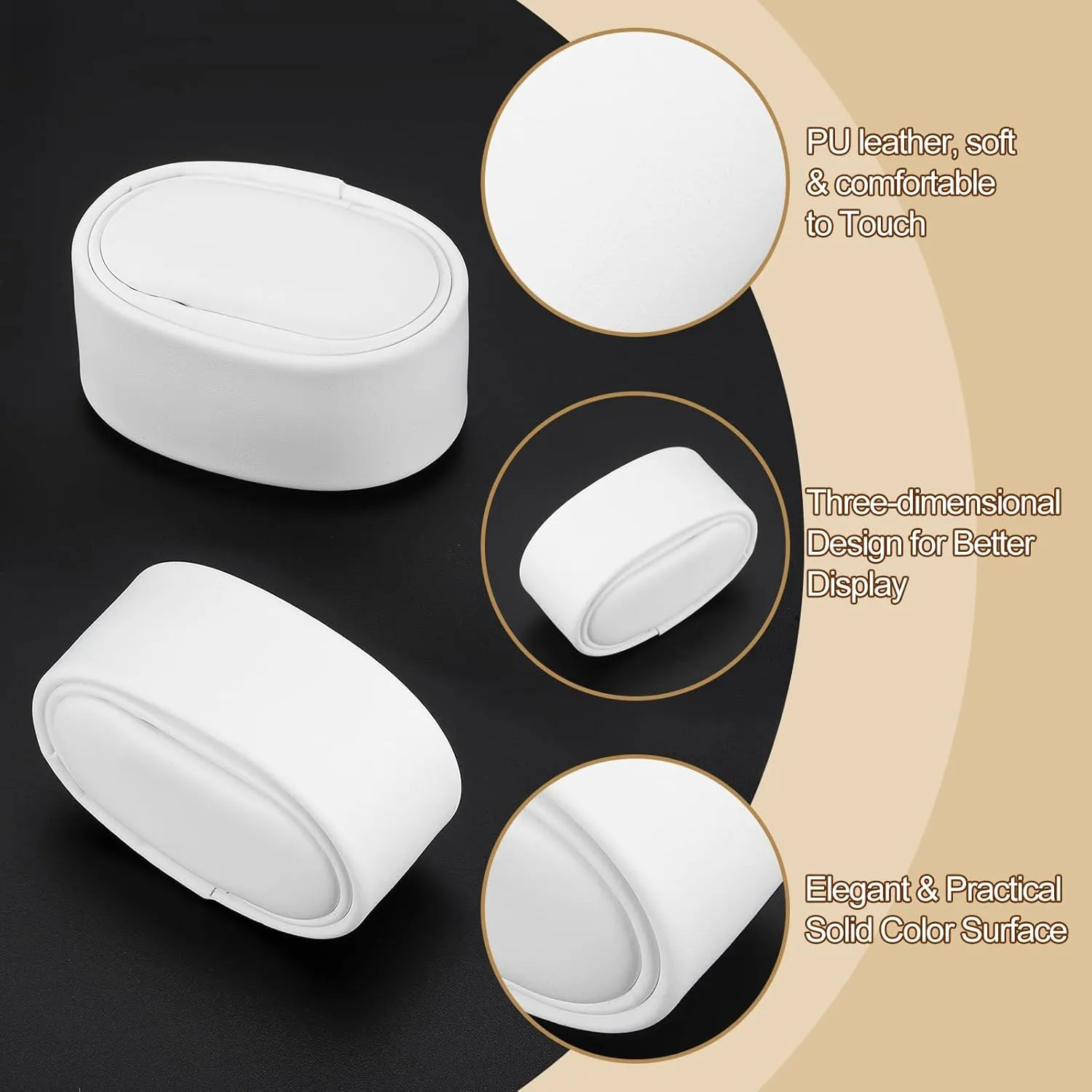 expectation orogeny suffice petticoat bedcover hoard Display Pillow, 2.68" x 1.18" x 1.77" Bracelet Watch Pillow PU Leather Watch Pillow for Watch Box Bangle Cushions Display Storage, White uxcell 12Pcs Watch 