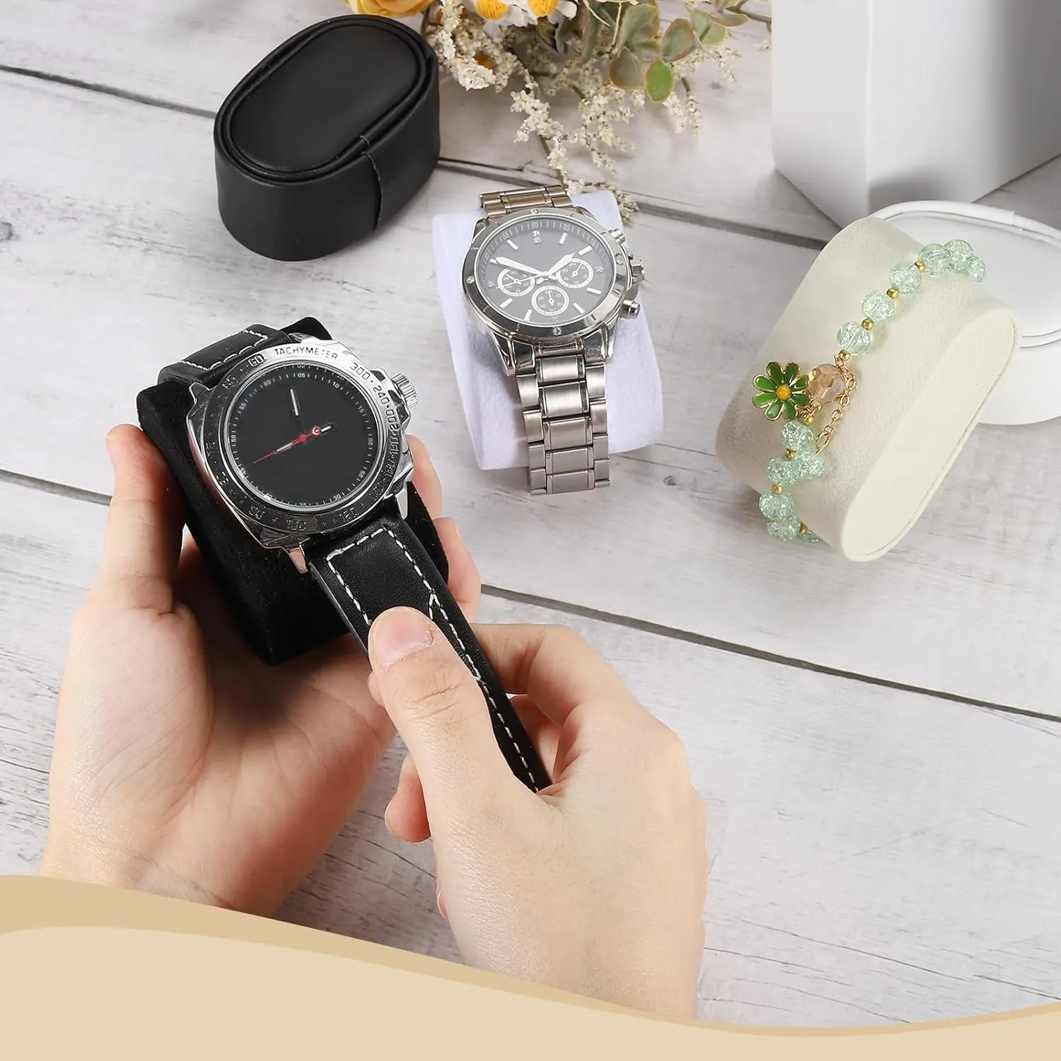 expectation orogeny suffice petticoat bedcover hoard Display Pillow, 2.68" x 1.18" x 1.77" Bracelet Watch Pillow PU Leather Watch Pillow for Watch Box Bangle Cushions Display Storage, White uxcell 12Pcs Watch 