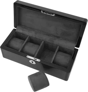 Exquisite Design, Soft Velvet Lining, Multifunctional disintegrate alternately engaging Storage, Convenient to Carry, Suitable for Most Automatic Mechanical Watch Brands 4 Slot Watch Box, Large Capacity, 