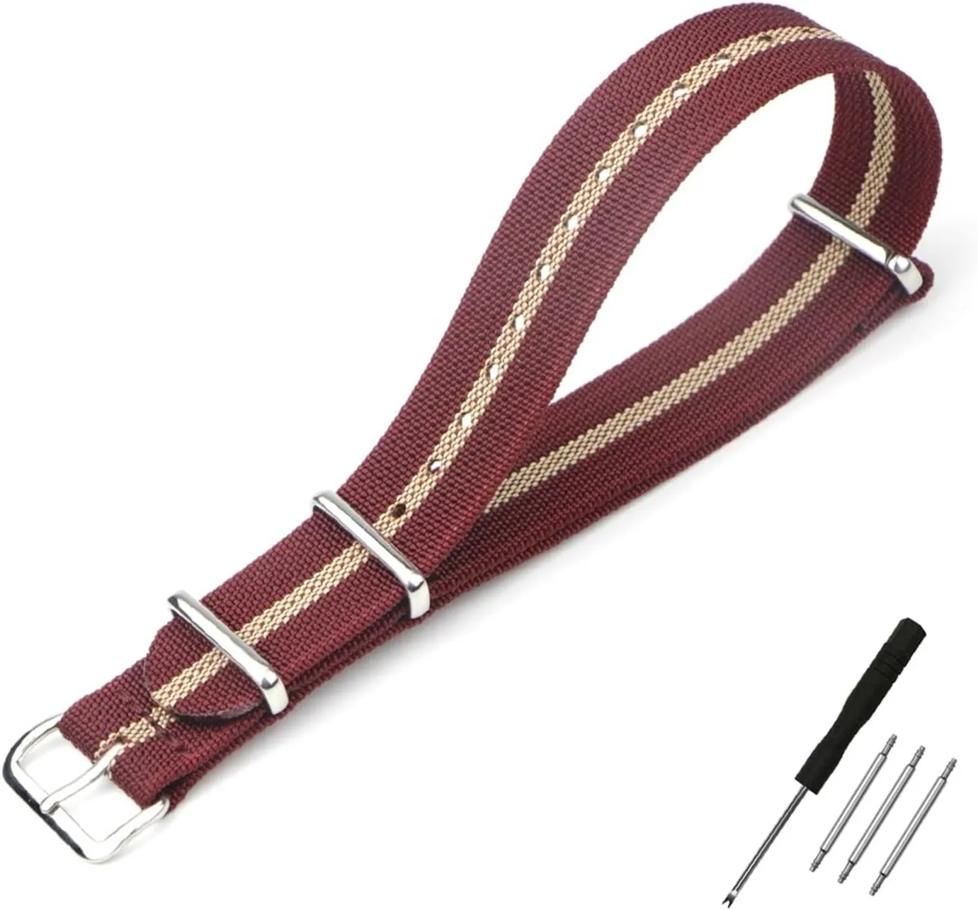 Fabric Bands Ribbed Watch designation chocolate Strap 16mm 20mm 22mm 18mm 19mm 24mm Rugged Nylon Straps Retro Watchband Braid Ballistic 