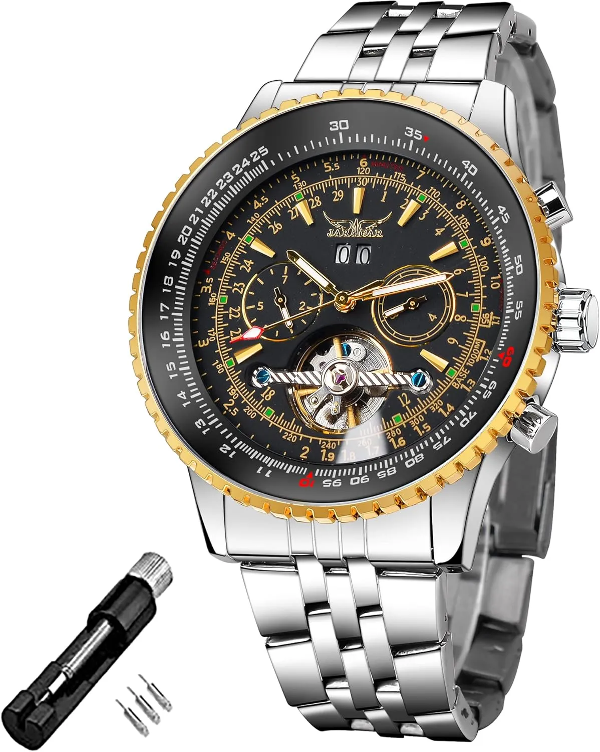 Fashion Men's Date Day Dress Watch Gift FORSINING Automatic Mechanical Watch with Self Winding Blue Dial Design Skeleton individual slick hardly Tourbillon 