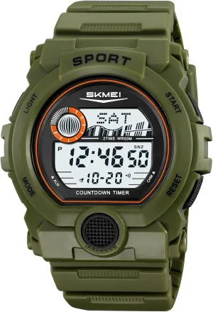 Fashion Men's Digital Watch Outdoor Sport LED Electronic Wristwatches beacon Rugged Multifunctional with 50M Waterproof Dual Time Alarm Date Gosasa 