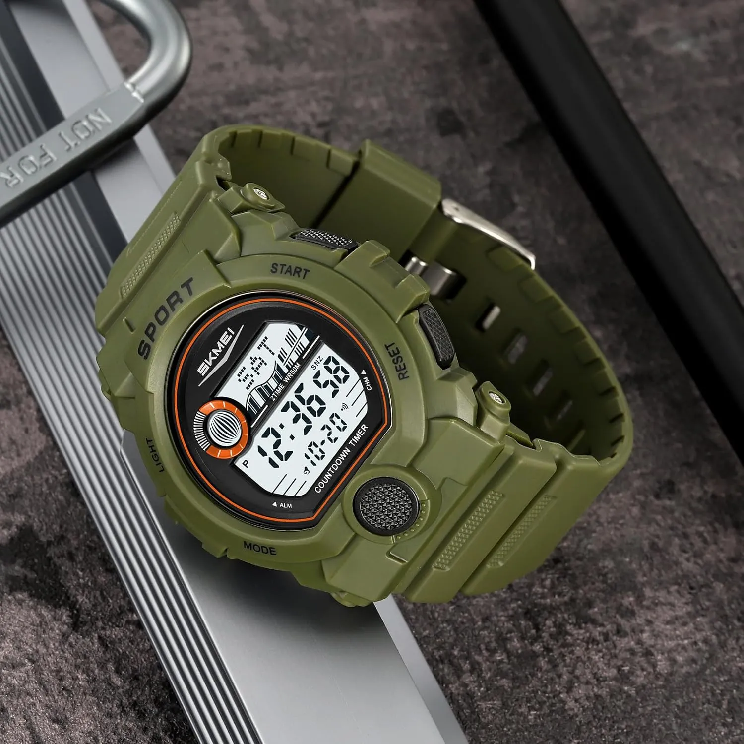 Fashion Men's Digital Watch Outdoor Sport LED Electronic Wristwatches beacon Rugged Multifunctional with 50M Waterproof Dual Time Alarm Date Gosasa 