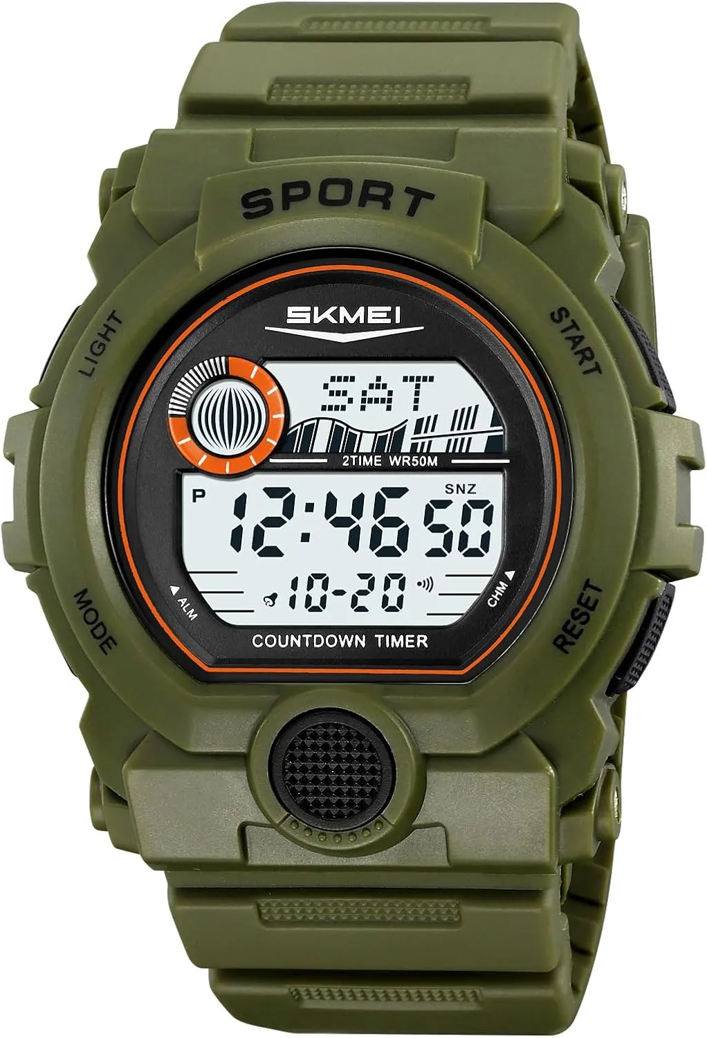 Fashion Men's Digital Watch Outdoor Sport LED Electronic Wristwatches beacon Rugged Multifunctional with 50M Waterproof Dual Time Alarm Date Gosasa 