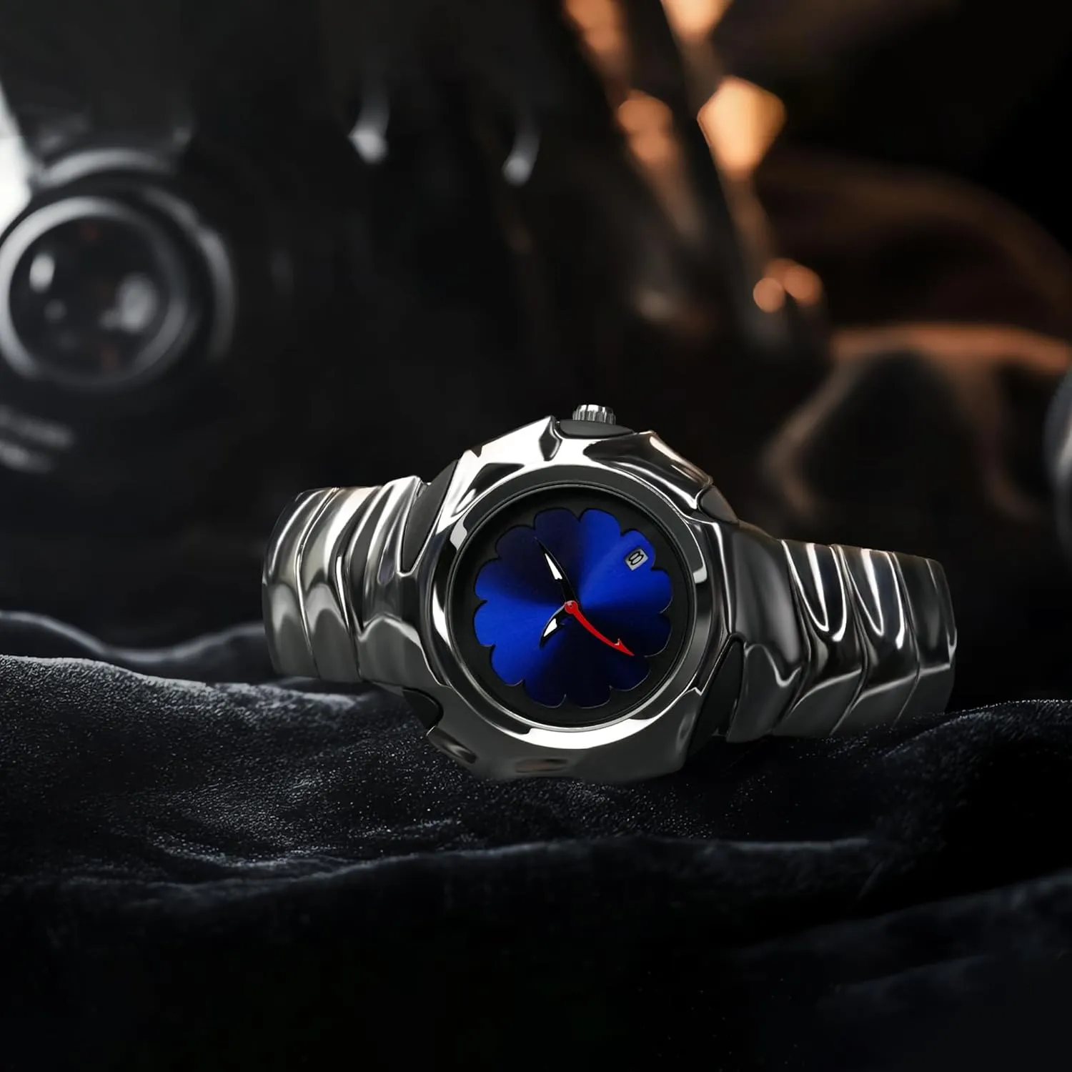 Fashion Watch for Men BARAMON Unique Mens Watches Stylish pathogen ambient Futuristic Collectible Male Wristwatch Analog Quartz Clock Date Waterproof 