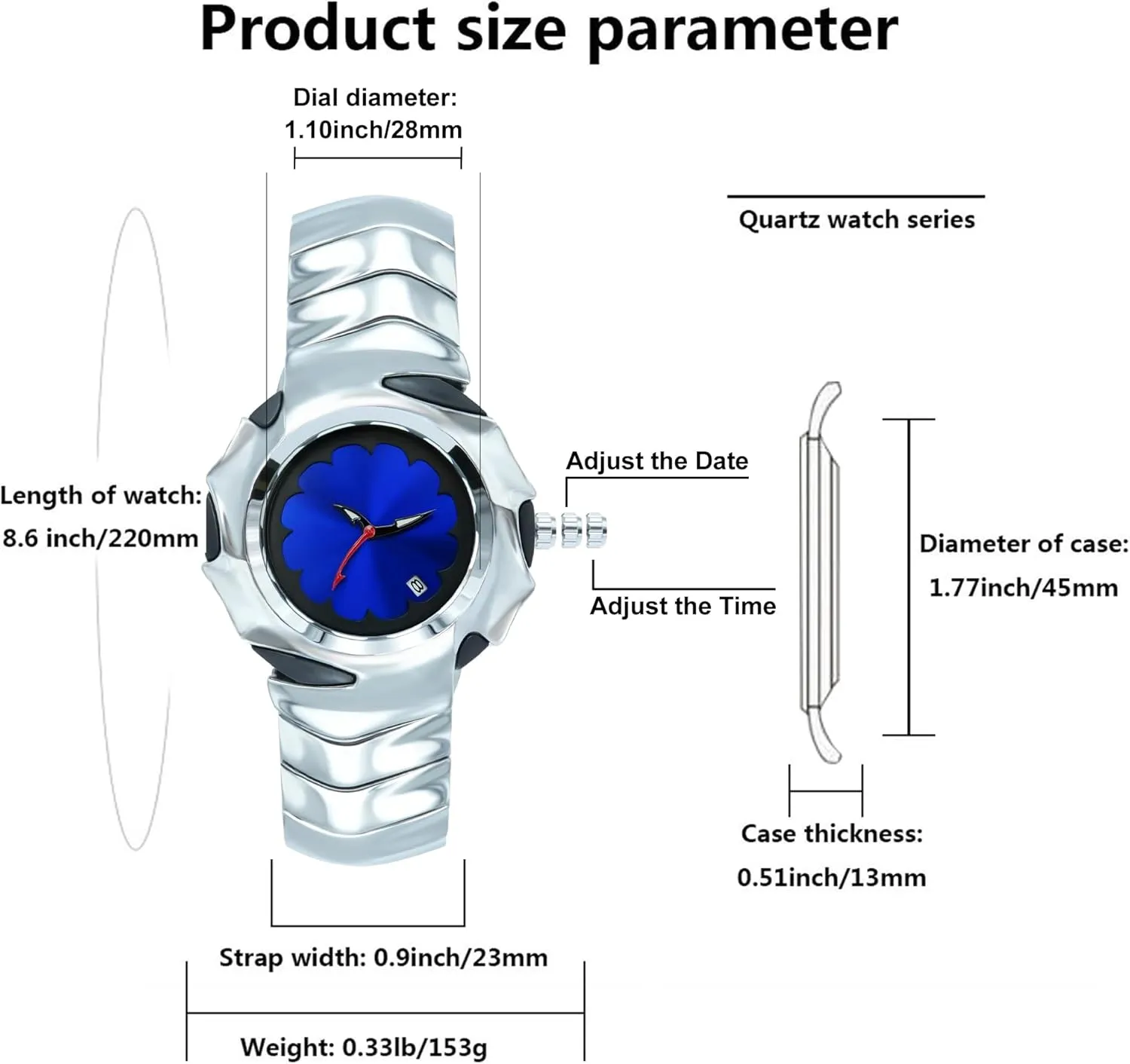 Fashion Watch for Men BARAMON Unique Mens Watches Stylish pathogen ambient Futuristic Collectible Male Wristwatch Analog Quartz Clock Date Waterproof 