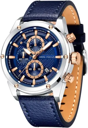 Fashion Watch for Men Mini Focus Men Watches Business ware somewhat Casual Wrist Watches (Multifunction/Waterproof/Luminous/Calendar) Genuine Leather Band 