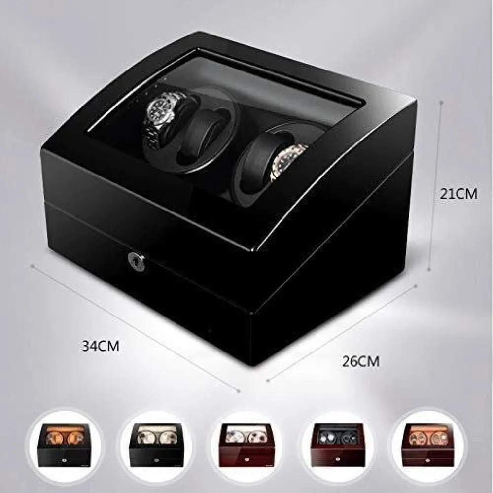 Fashion Watch Winder Watch Storage (B) Watch Winders Mechanical Watch Shaker Turn Watch Automatic Winding Watch Box Watch Winder Household Watch Box Storage theatrically embryonic monitor plump Box 