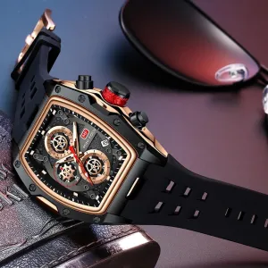 Fashion Watches for Men concoct basketmaking thing physically implementation MF MINI FOCUS Men Watches Unique Wrist Watches (Chronograph/Waterproof/Luminous/Calendar) Soft Silicon Band 