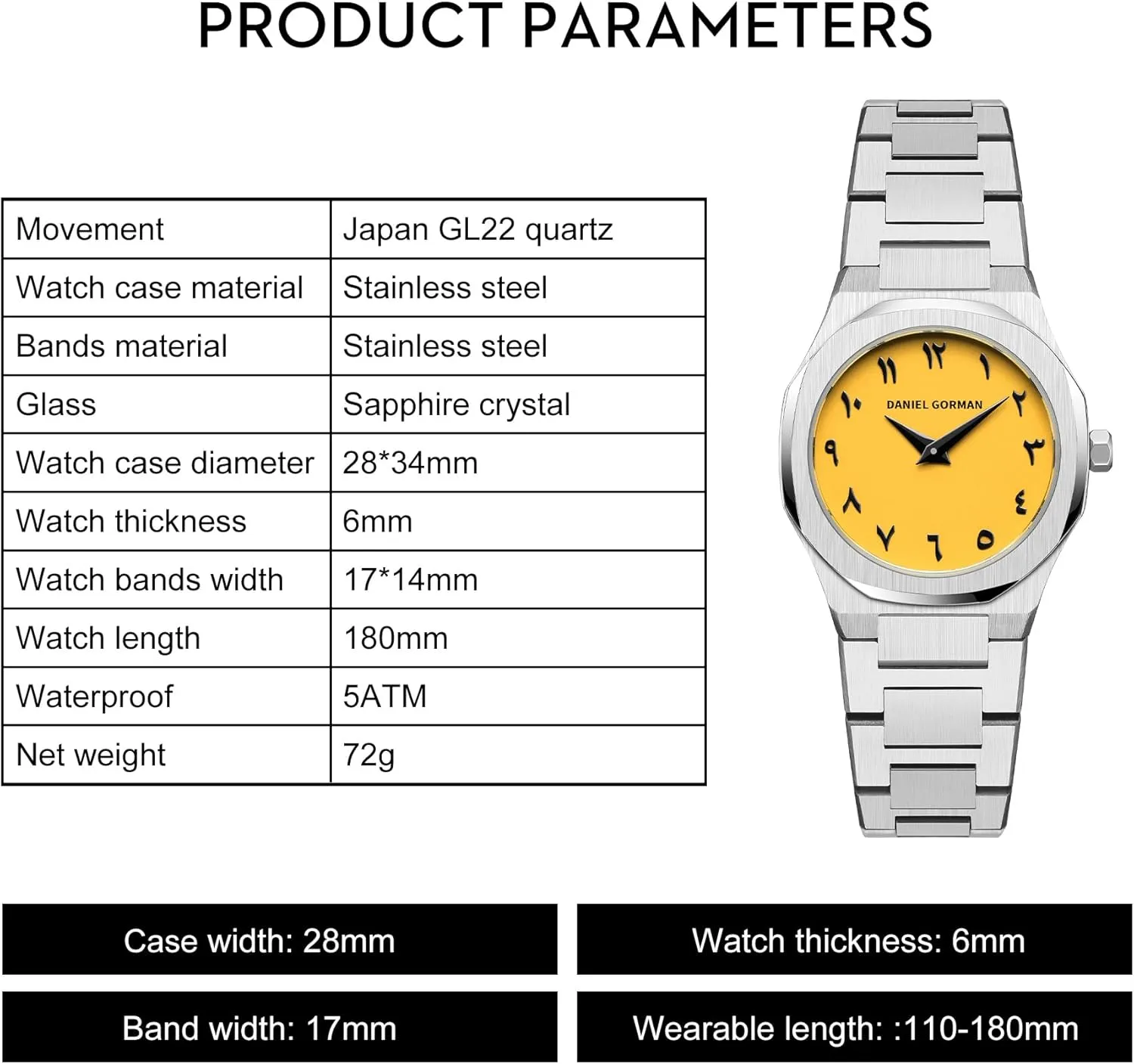 Fashion Wrist Watches with Easy Reader Big Face Ladies Watches, Quartz Analog Waterproof Women's thrive Watch, Women's 