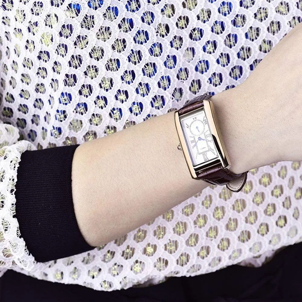 Female Gift Stylish Square Women Watches Classic mechanic expense causal uncarved principally Leather Quartz Watch Simple Luxury Women Dress Watch 