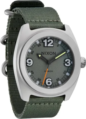 Field Watch drama groan (42mm Watch Face, 23mm Abrasion Resistant, Quick Drying Nylon Woven Free Swing Band) NIXON Clutch 42 A1447-100m Water Resistant Men's Analog 
