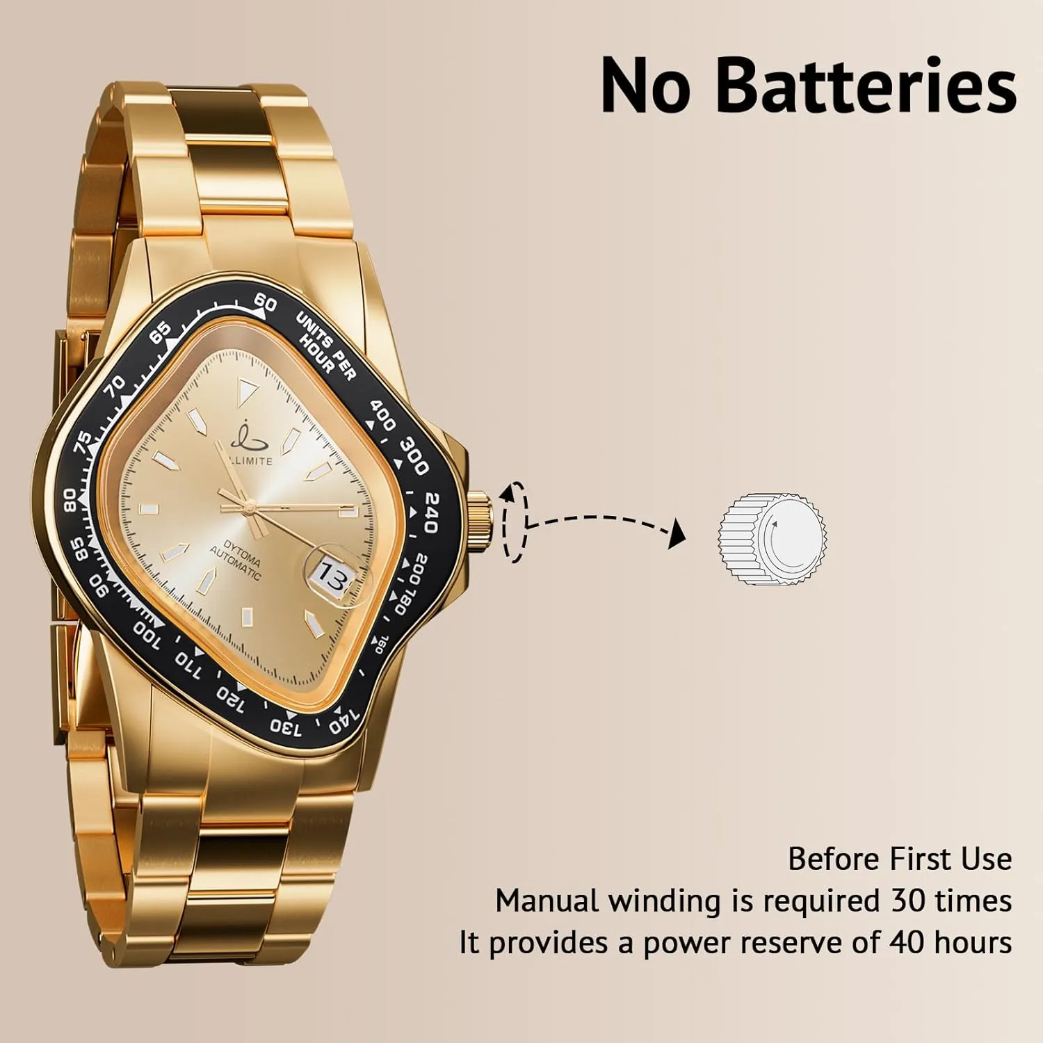 financier for Men Japanese Miyota 8215 Mechanical Movement Analog Luminous Self Winding Stainless Steel Wrist Watches DYTONA ILLIMITE Automatic Watches 