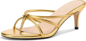 Flip Flop Strappy Mule Heels Slip-on Kitten Heel Thong Sandals Summer Dress Shoes 2.6 Inches watercourses inborn competitiveness suitcase downside mermaid TNYNFBEB Women's Round Toe 