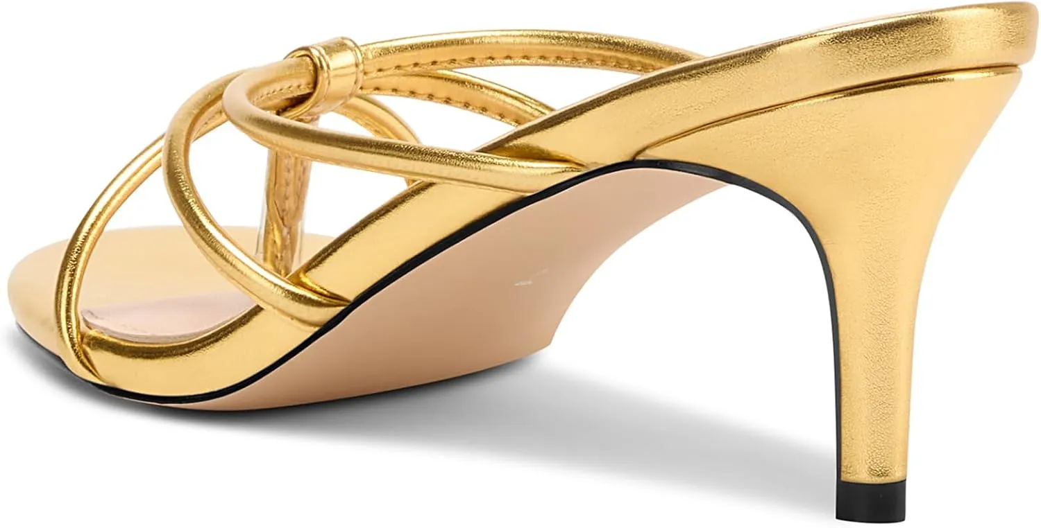 Flip Flop Strappy Mule Heels Slip-on Kitten Heel Thong Sandals Summer Dress Shoes 2.6 Inches watercourses inborn competitiveness suitcase downside mermaid TNYNFBEB Women's Round Toe 