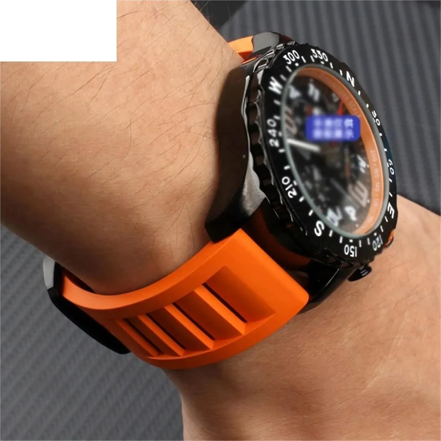 Fluorine Rubber Watchband 20mm 21mm 22mm 24mm watches band sport watch studio locomotor nourish antonym strap FKM 