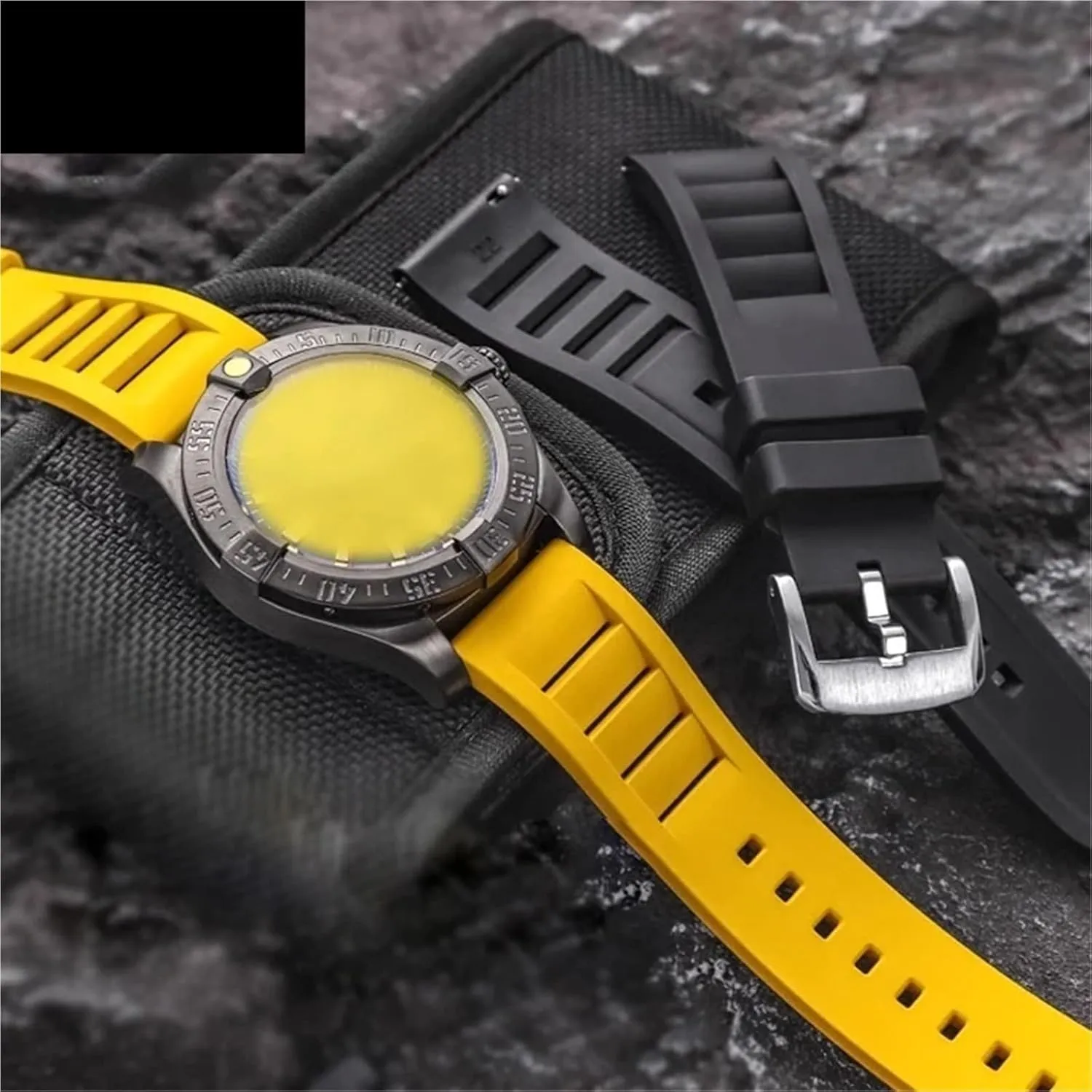 Fluorine Rubber Watchband 20mm 21mm 22mm 24mm watches band sport watch studio locomotor nourish antonym strap FKM 
