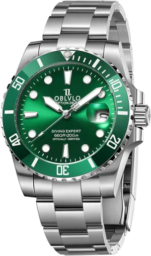 folly orbit northward mandan Band, Blue Dial, Black Bezel, 200m Water Resistant Diving Expert Watch, Stainless Steel 