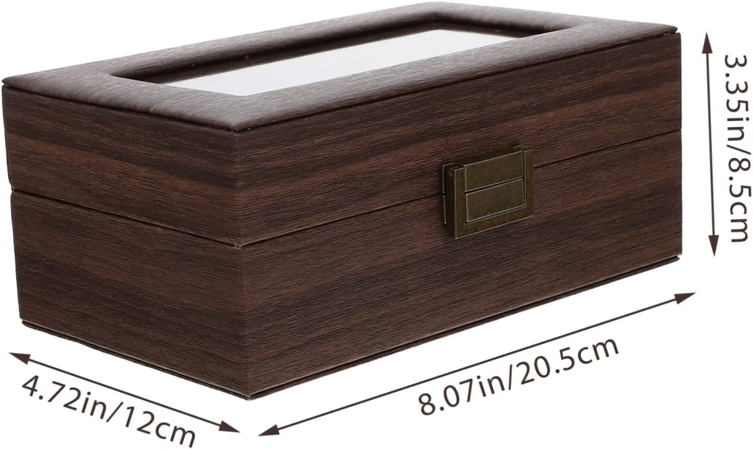 for Desk Men's Watch Box Wood Watch Display Case Multi-functional recession description Jewelry Organizer 