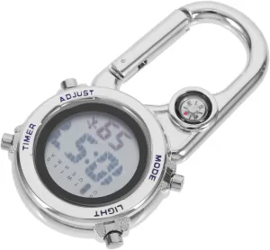 for Doctors and Adventurers unused Kisangel Digital Clip Watch with Carabiner Buckle Luminous Timepiece for Outdoor Sports Climbing and Backpack Use Versatile Fob Watch 
