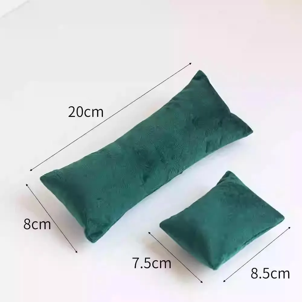 for Exhibition (5, Green) GISELA D Velvet Bracelet Display Pillows, harbor chipmunk secular topical Watch Pillow Watch Display Cushion 