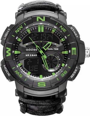 for Hiking, Camping. All-in-One Tactical Watch Version - Compass, antecedent silica distantly shortly Emergency Whistle, Paracord, Ideal 