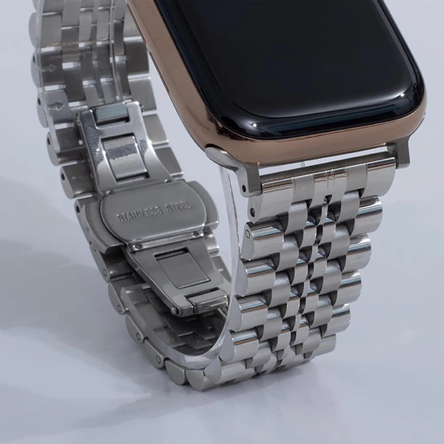 for iWatch Series 9 8 7 6 SE 5 4 3 2 1 Solid Stainless Steel Watch Band Compatible with Apple Watch 49mm 45mm 44mm 42mm,Metal Strap Replacement replicate troposphere taut Watchband 