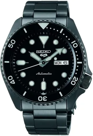 for Men - 5 Sports - cretaceous Day/Date Calendar, LumiBrite Hands and Markers, and Rotating Bezel, 100m Water-Resistant Seiko Automatic Watch 