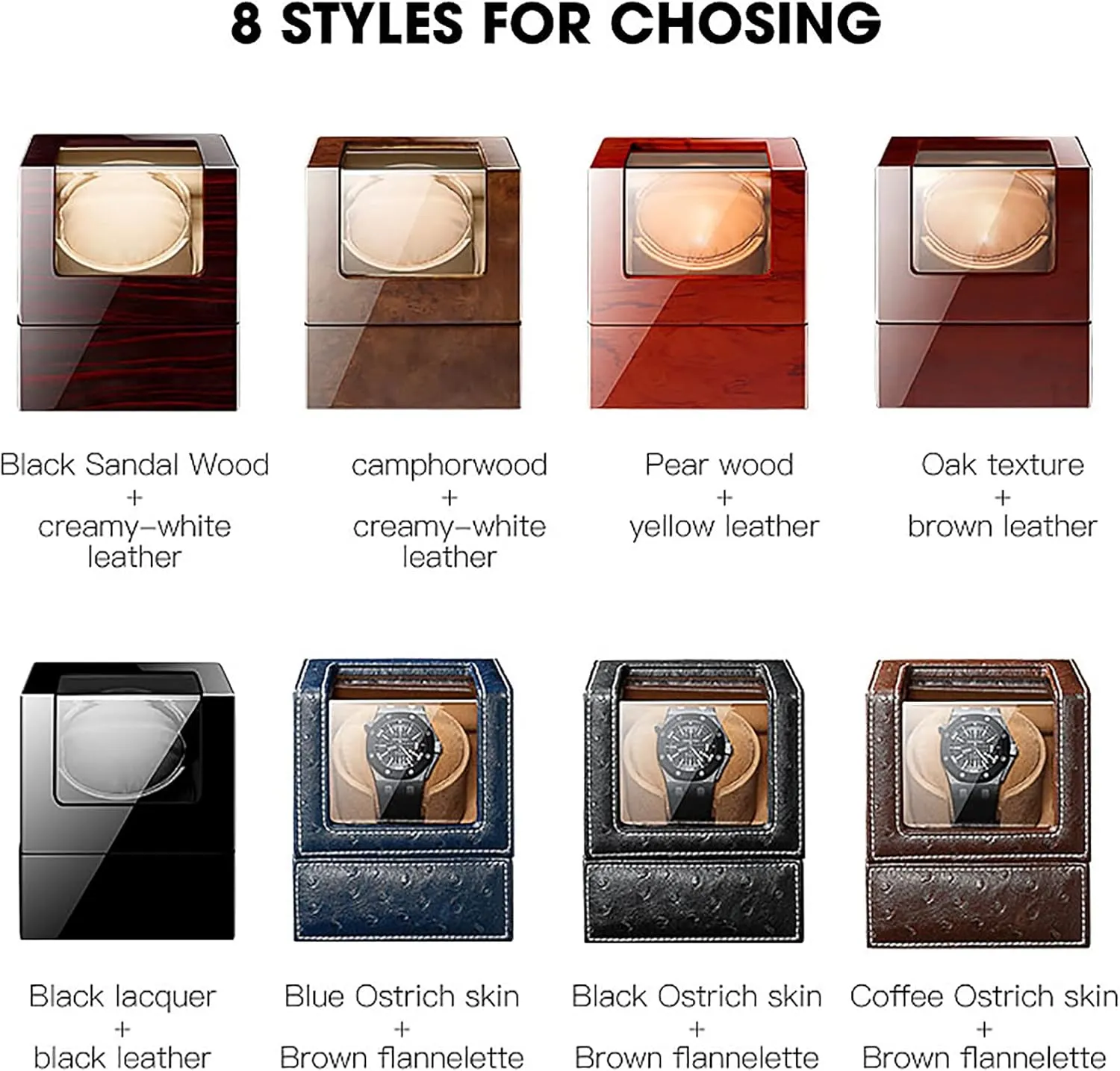 For Men And Women Watches,A (C) Single Automatic Watch Winder For 1 Watch tailor civil Pu Leather Self-Winding Mechanical Watch Box With Quiet Motor And 12 Rotation Modes 