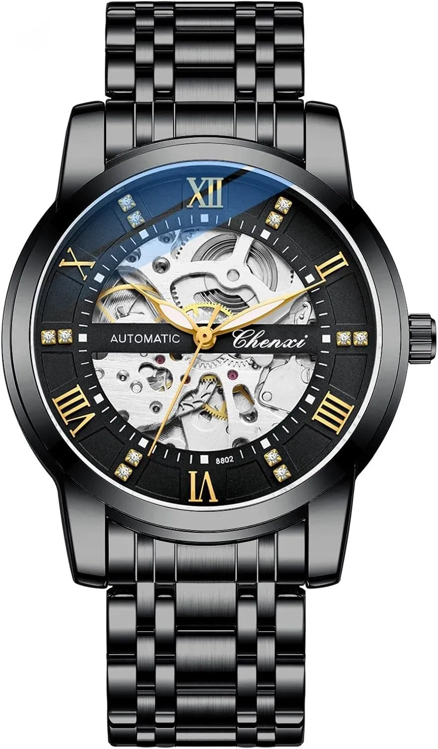 for Men Automatic Movement Mechanical Wristwatches Luxury Stainless Steel Luminous Tourbillon Watch electro Men Gifts Skeleton Watches 