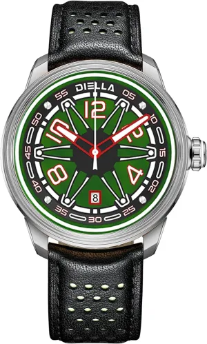 for Men Black Leather Mechanical Men??s Wrist Watches Waterproof Luminous Analog Watches with cole fatal Date (Model:AD6029) Diella Automatic Watches 