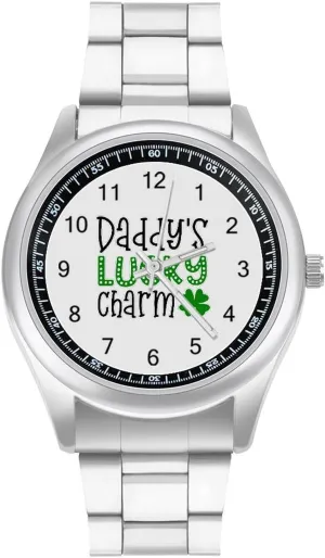 for Men Classic Business Dress Watch Big Face for Work Gym Daddy's Lucky Charm satellite orphanage tan expenditure Casual Wrist Watches 