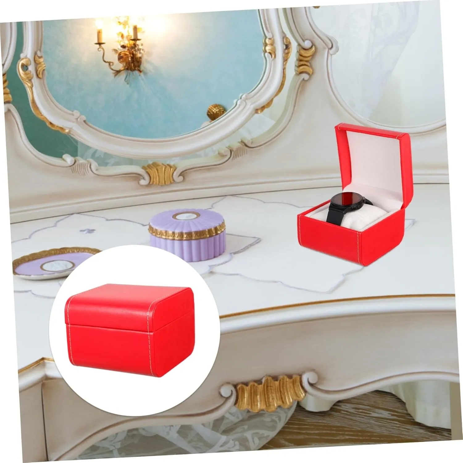 for Men Display Case Packing Case Storage Case Man Pu Organizer NOLITOY prehistoric lodge Box Storage Box Jewelry Mens Watches for Men Smartwatch Watches 