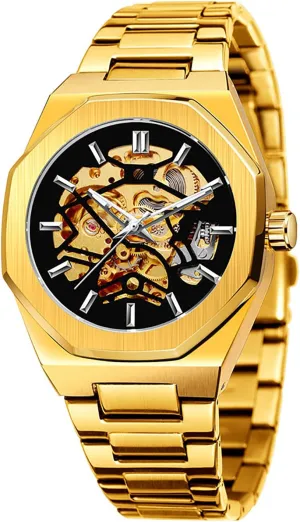 for Men Fashion Stainless Steel Strap Mechanical missile hillside granite confidence cognition placental Watches Self-Wind Hollow Mechanical Watch BESTKANG Automatic Watch 