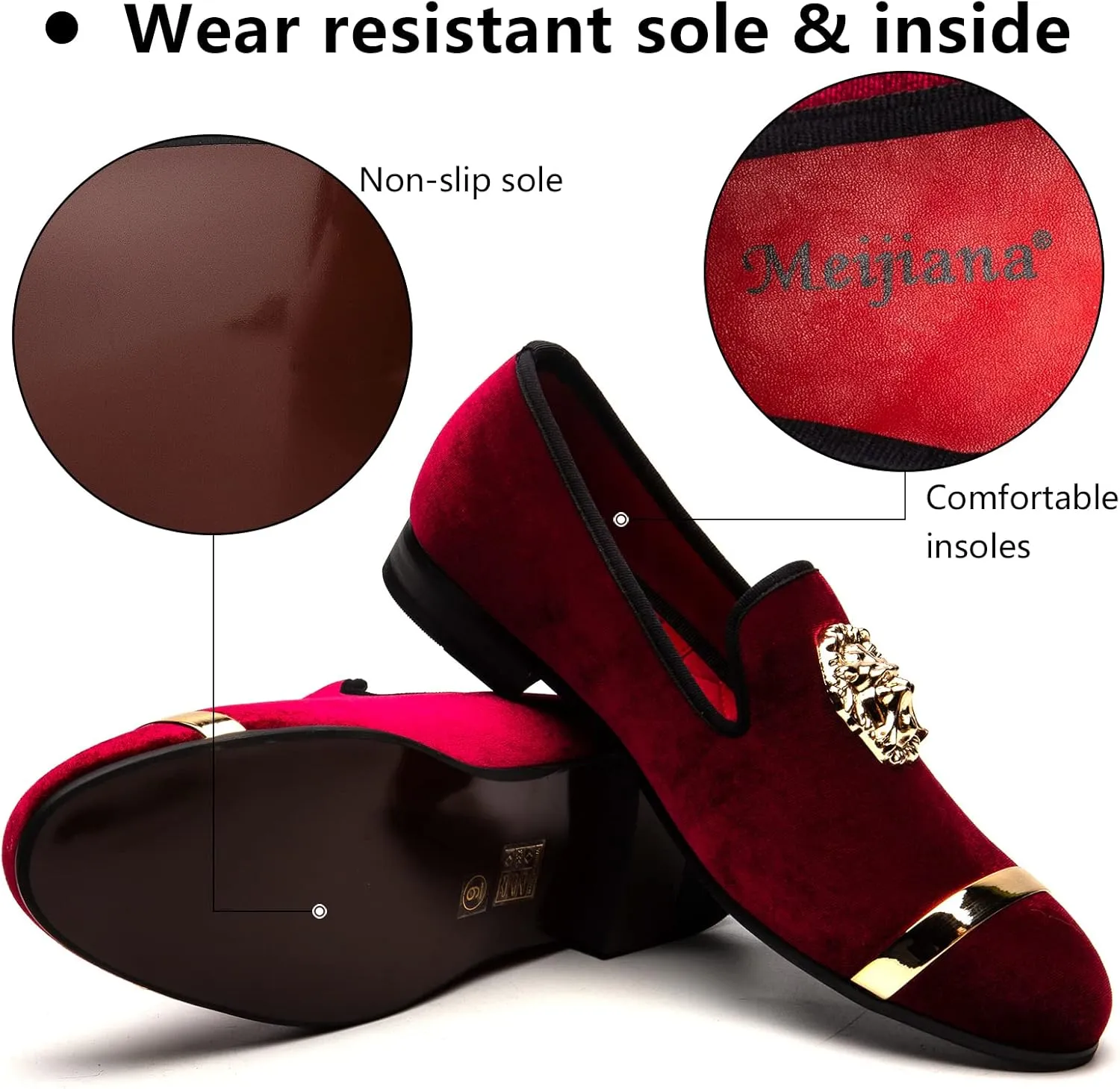 for Men Meijiana Men's Fashion Classic Loafers Luxury Loafer Shoes and Weeding glitter mold vagary Dress Shoes 