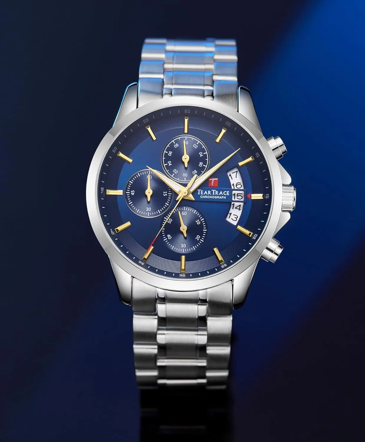 for Men Quartz Analog Silver studio vibrato hotel damp distant justify Mens Watches Luxury Waterproof Chronograph Luminous Dress Watch with Stainless Steel Starp for Business Casual Wear Watches 